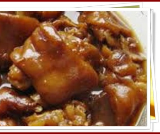 Pigs Feet. My momma's and auntie's favorite dish.